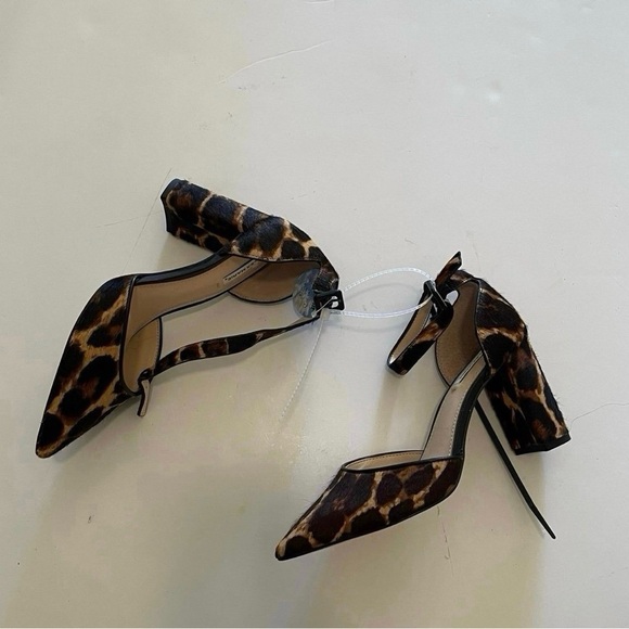 Alex Marie Women’s Leopard Print Ankle Strap Block Heel Sandals Shoes - Picture 10 of 12